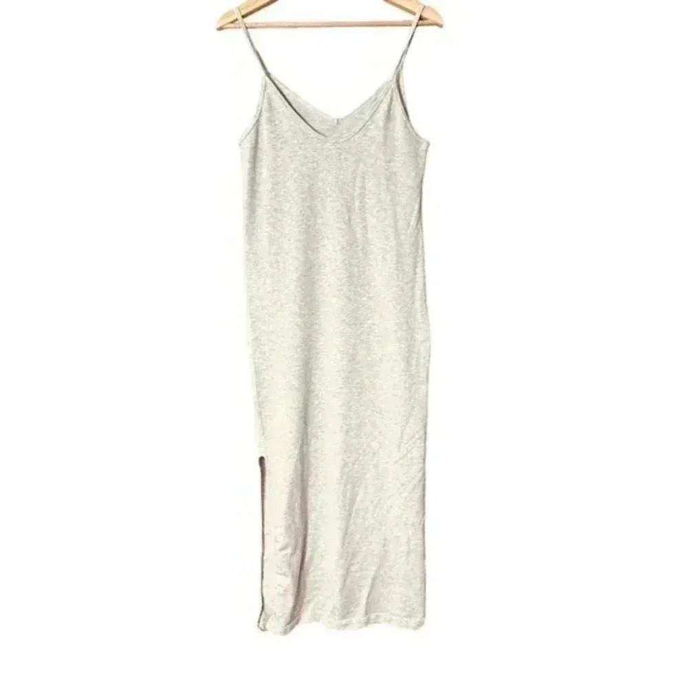 Heavy Stretch Knit Strapy Maxi Dress No Tag Heather Gray